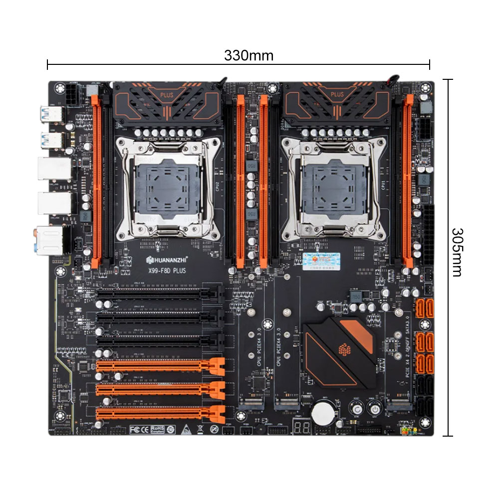 HUANANZHI X99 F8D PLUS Motherb - X99 Dual Cpu Motherboard Combo recension och pris
